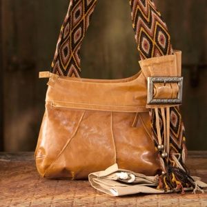NWT Women's Limon Piel Tahali Leather Messenger Handbag